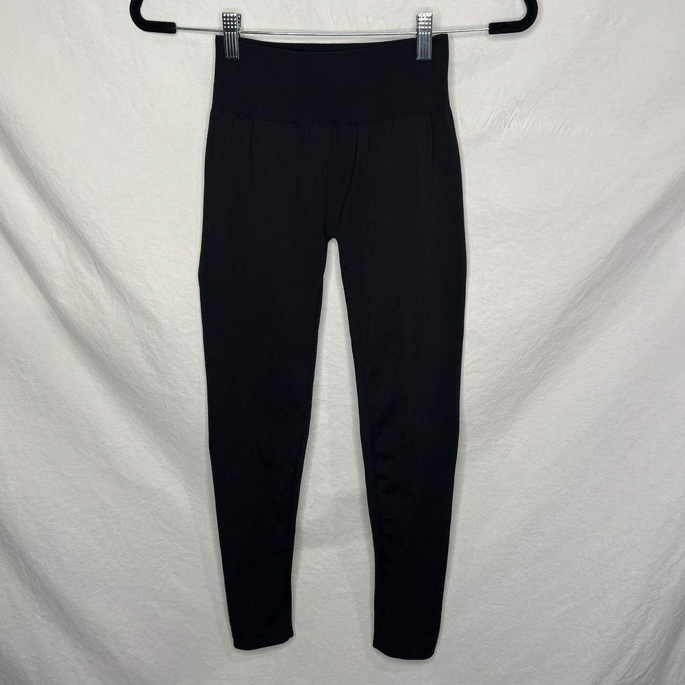 Wolford Performance Compression Leggings Black Stretch Size S EUC Workout Active